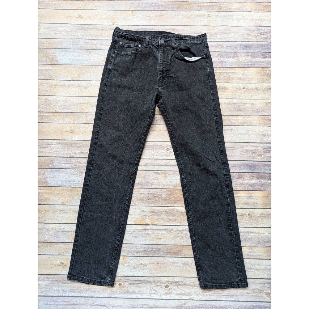 Levi's 505 Regular Fit Jeans Mens 34x32 Denim Black Straight Leg Pakistan